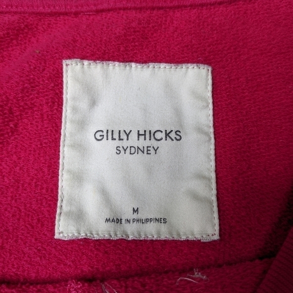 ✨3/$15 Gilly Hicks Hollister pink sweatshirt M - Picture 4 of 5